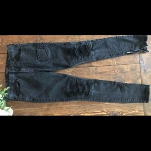 Pacsun Patch Stacked Ripped Skinny Moto Jeans, 28